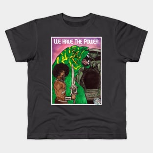 Afro He-Man - We Have the Power Kids T-Shirt